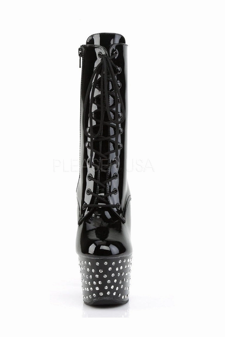 STARDUST-1020-7 Platform Boot  | Black Patent