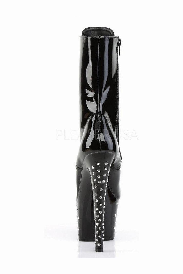 STARDUST-1020-7 Platform Boot  | Black Patent
