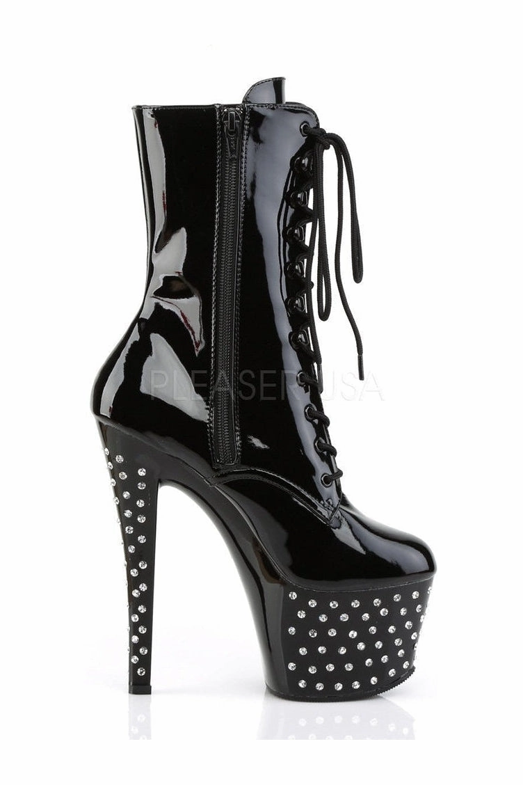 STARDUST-1020-7 Platform Boot  | Black Patent