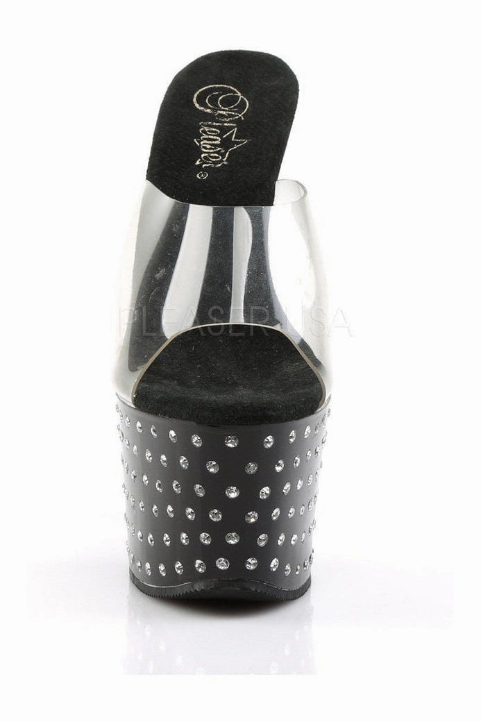 STARDUST-701 Platform Slide  | Black Vinyl
