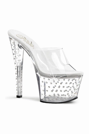 STARDUST-701 Platform Slide  | Clear Vinyl