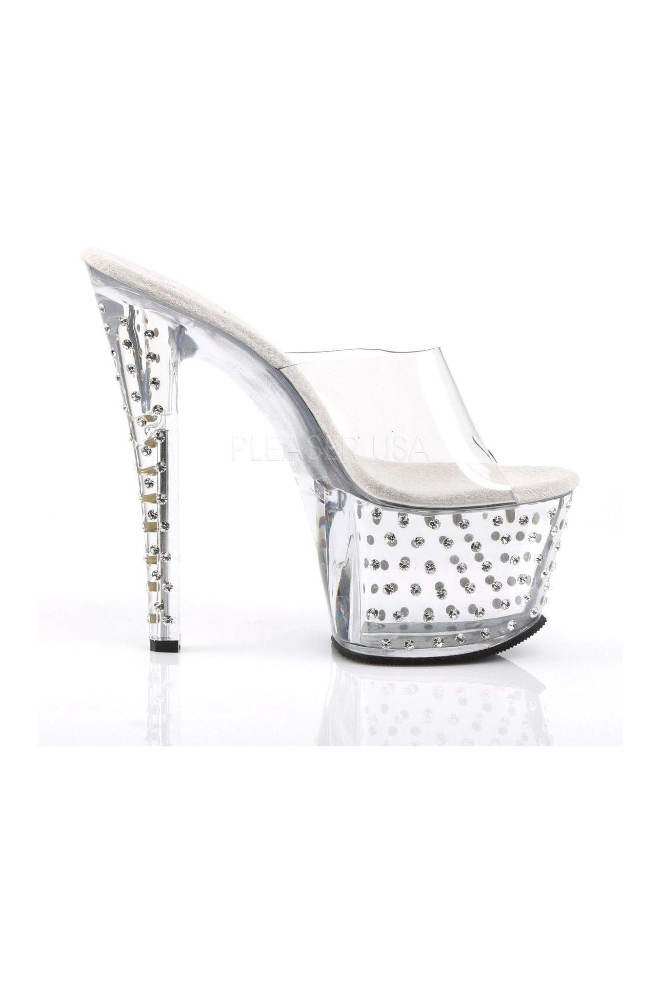 STARDUST-701 Platform Slide  | Clear Vinyl