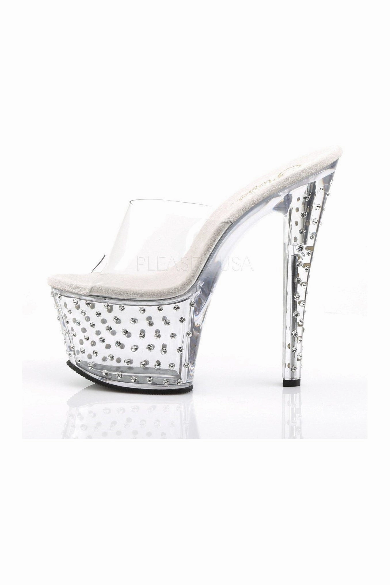 STARDUST-701 Platform Slide  | Clear Vinyl