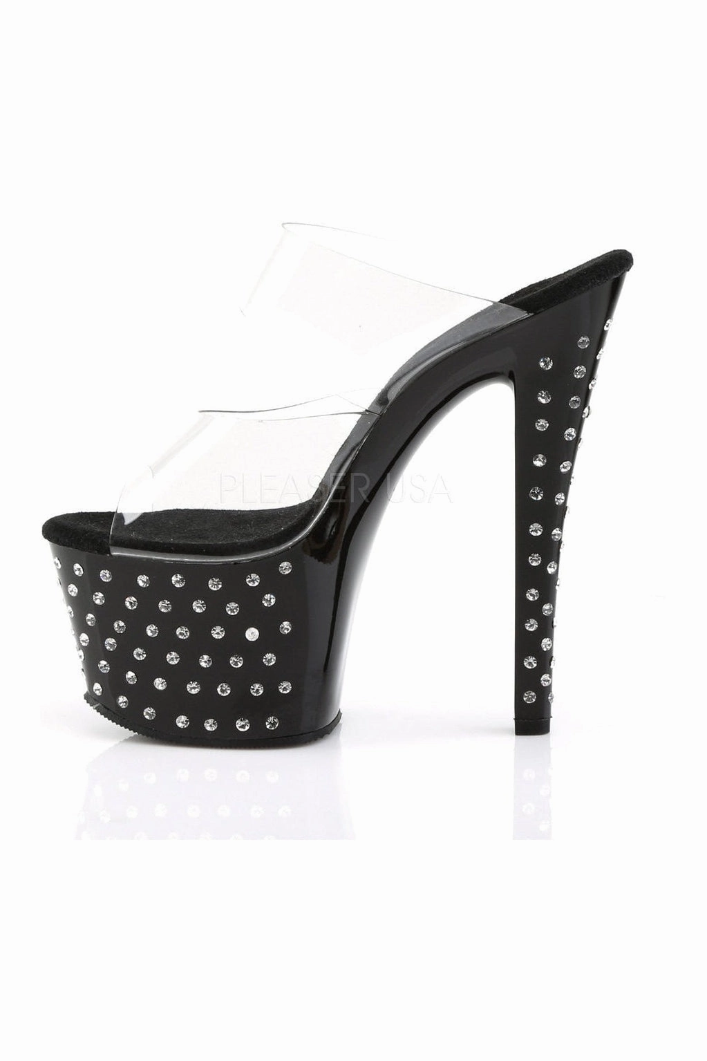 STARDUST-702 Platform Slide  | Black Vinyl
