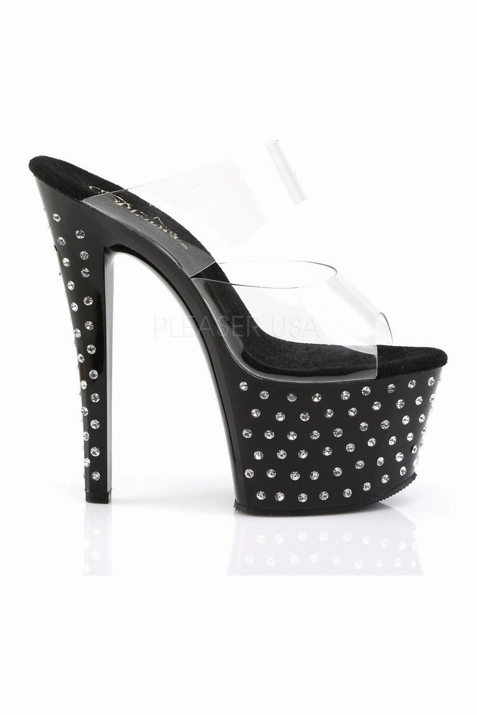 STARDUST-702 Platform Slide  | Black Vinyl