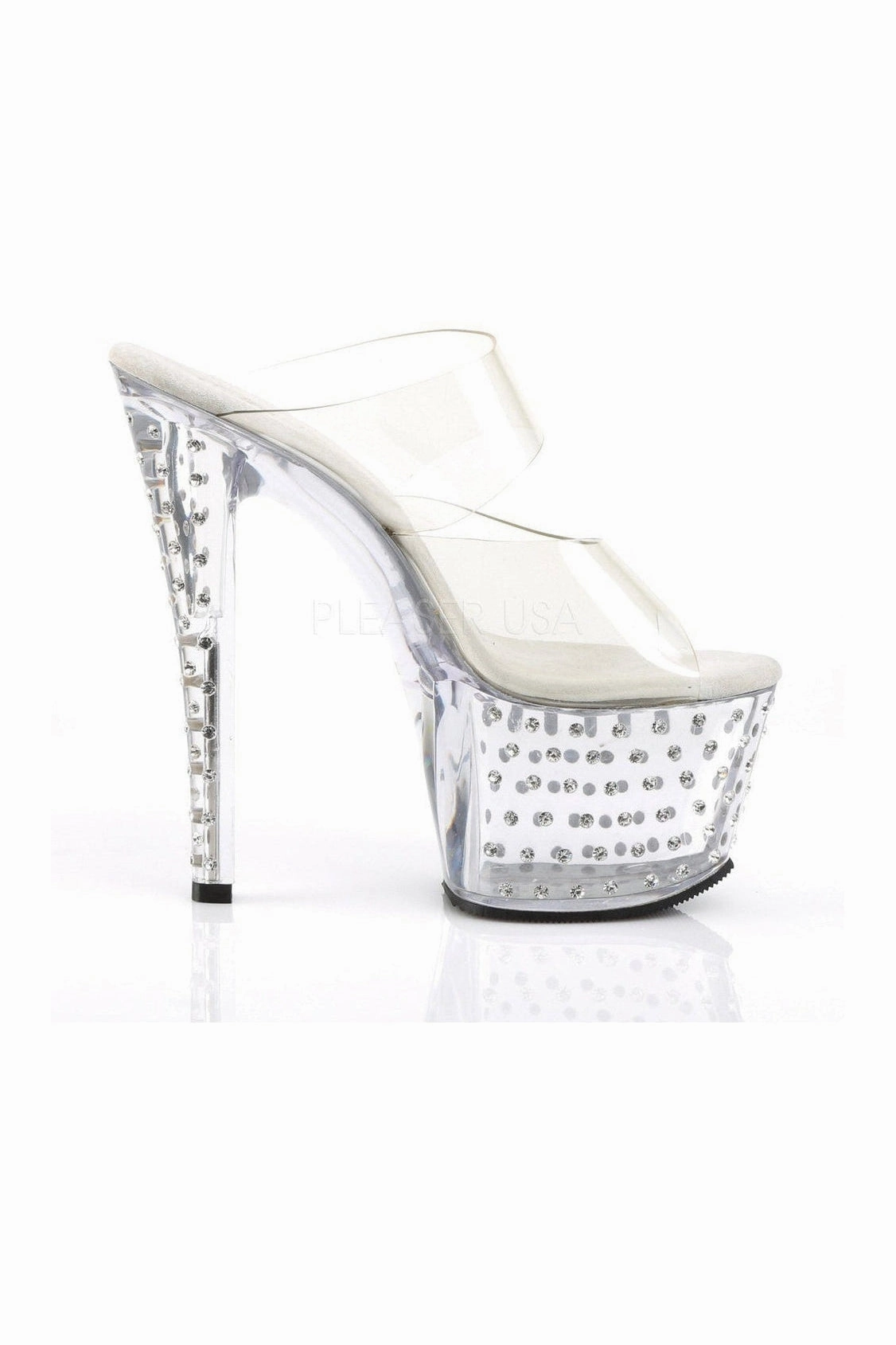 STARDUST-702 Platform Slide  | Clear Vinyl