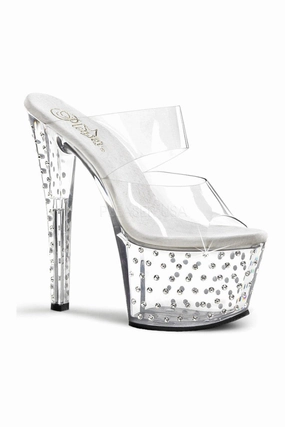 STARDUST-702 Platform Slide  | Clear Vinyl