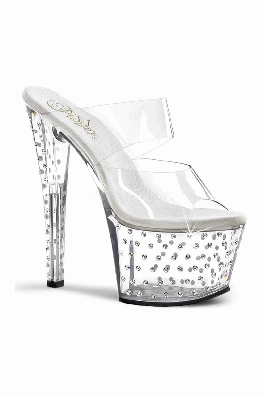 STARDUST-702 Platform Slide  | Clear Vinyl