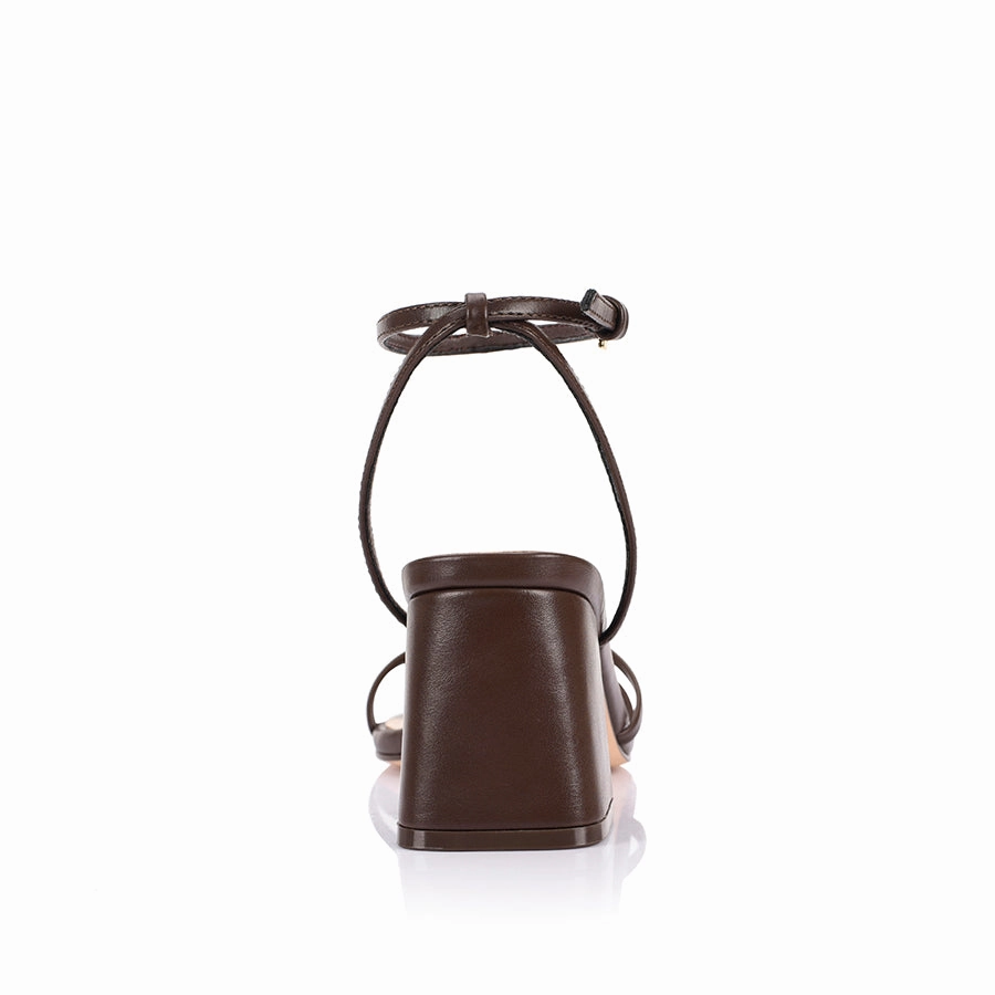 Stevie Block Heel Sandals - Chocolate Brown
