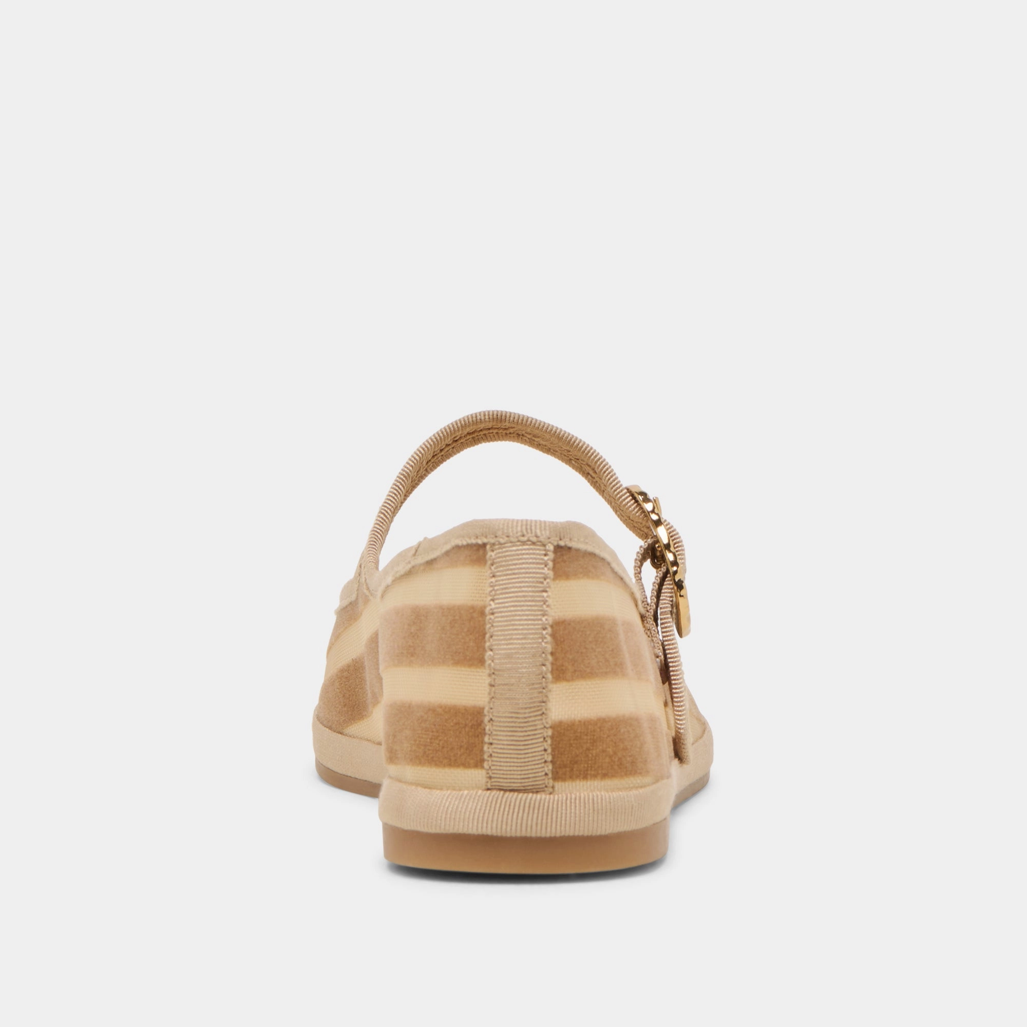 TAMEKA BALLET FLATS TAN STRIPE MESH