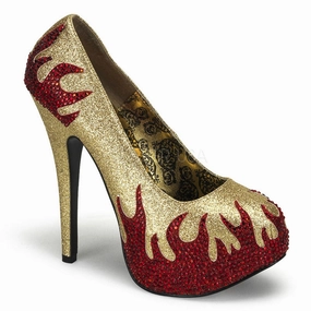 TEEZE-27  Gold Mini Glitter-Red Rstn