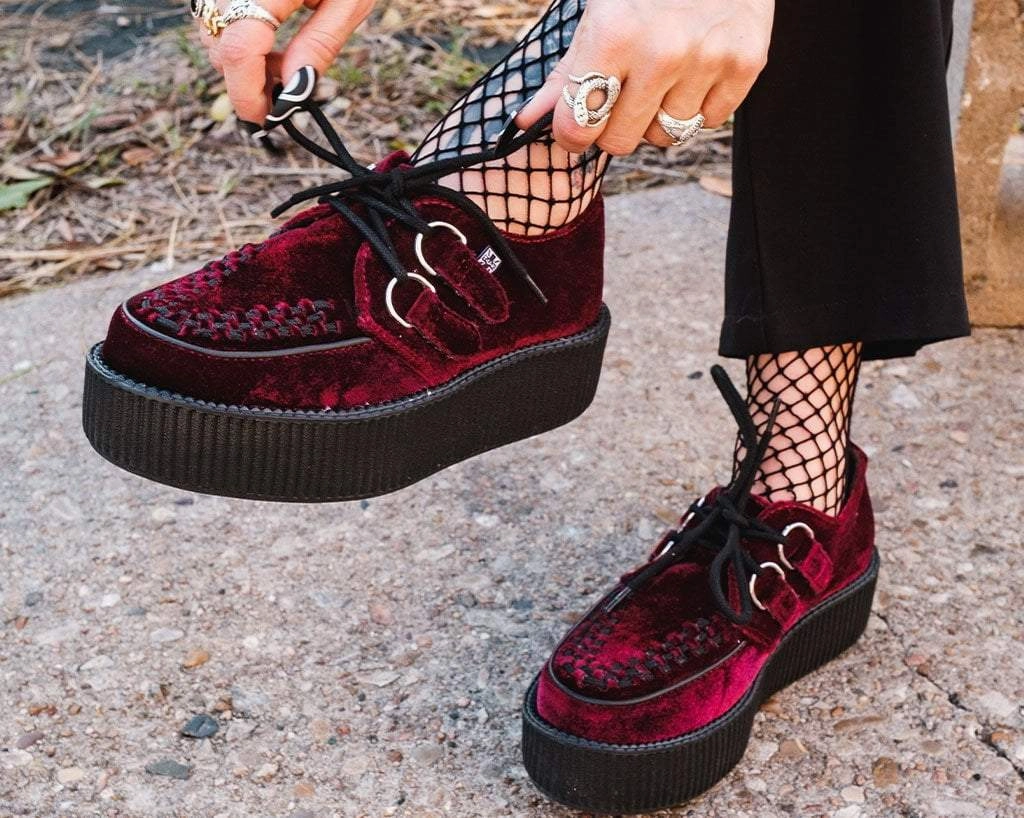 TUK-V8463 Dark Red Velvet Viva Mondo Creepers