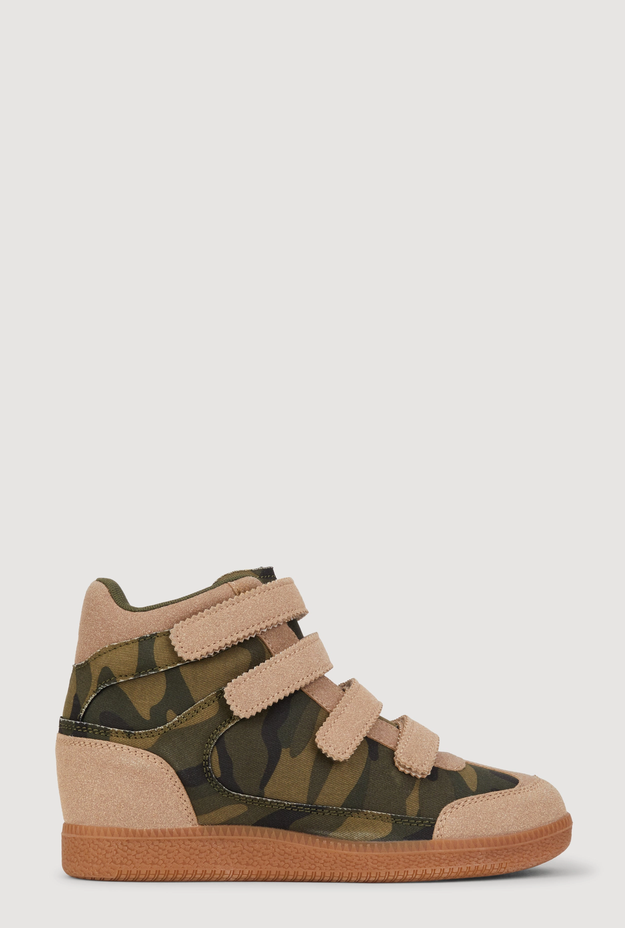 Velcro Strap Wedge Sneakers