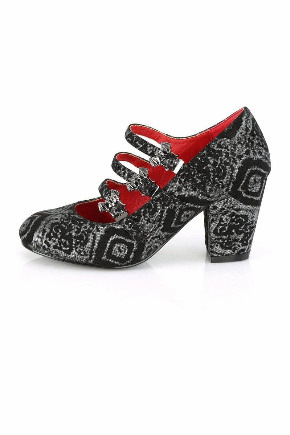 VIVIKA-38 Mary Jane | Black Faux Leather