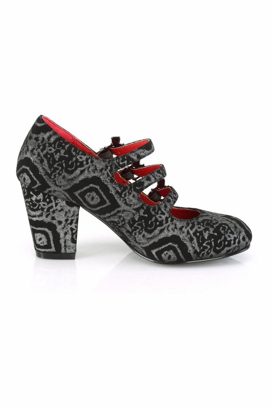 VIVIKA-38 Mary Jane | Black Faux Leather