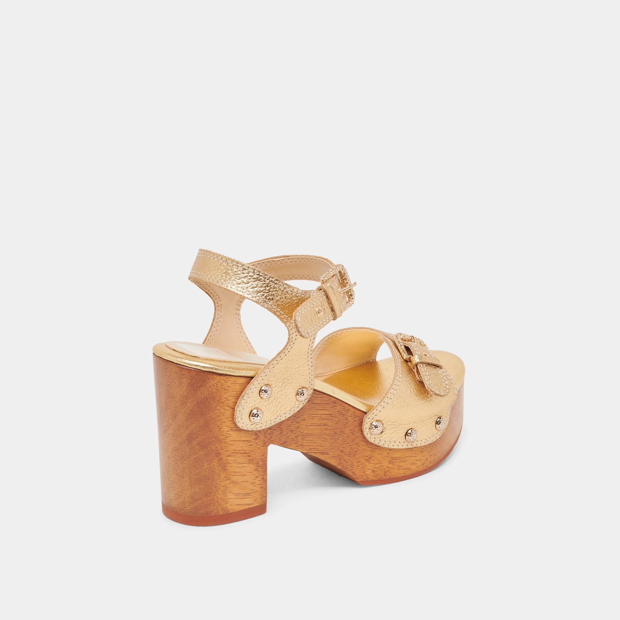 YANDY HEELS GOLD LEATHER