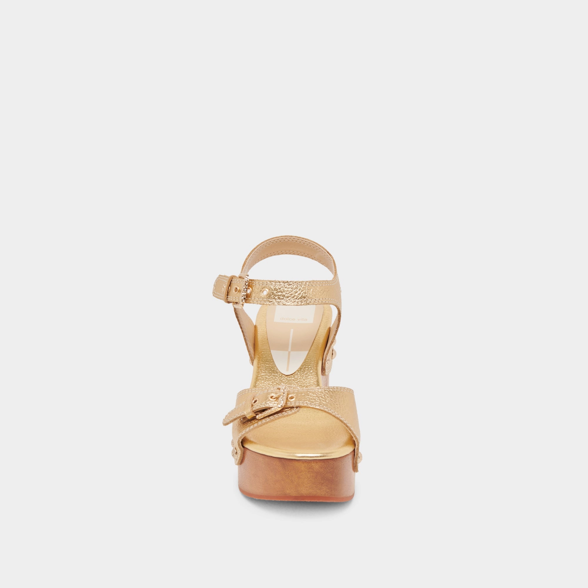 YANDY HEELS GOLD LEATHER