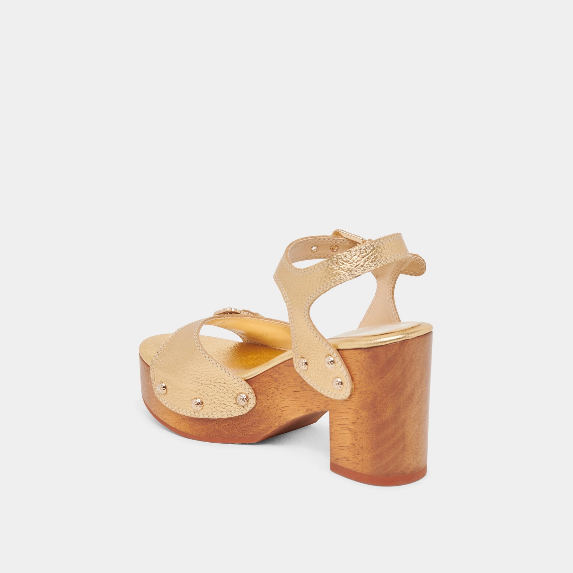 YANDY HEELS GOLD LEATHER