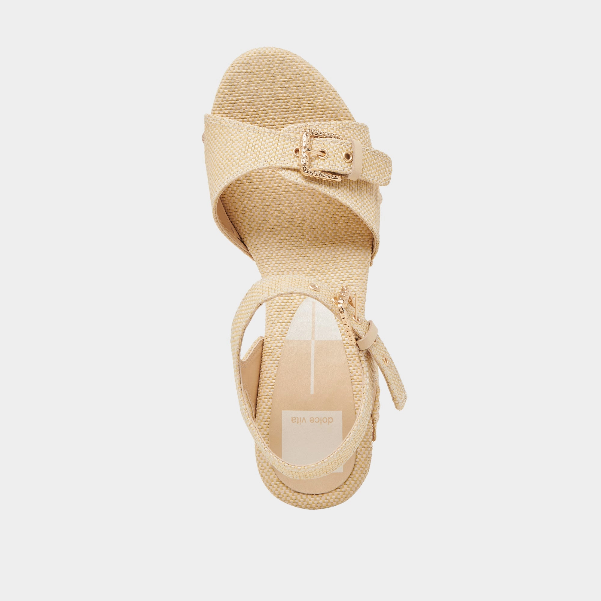 YANDY HEELS LT NATURAL RAFFIA