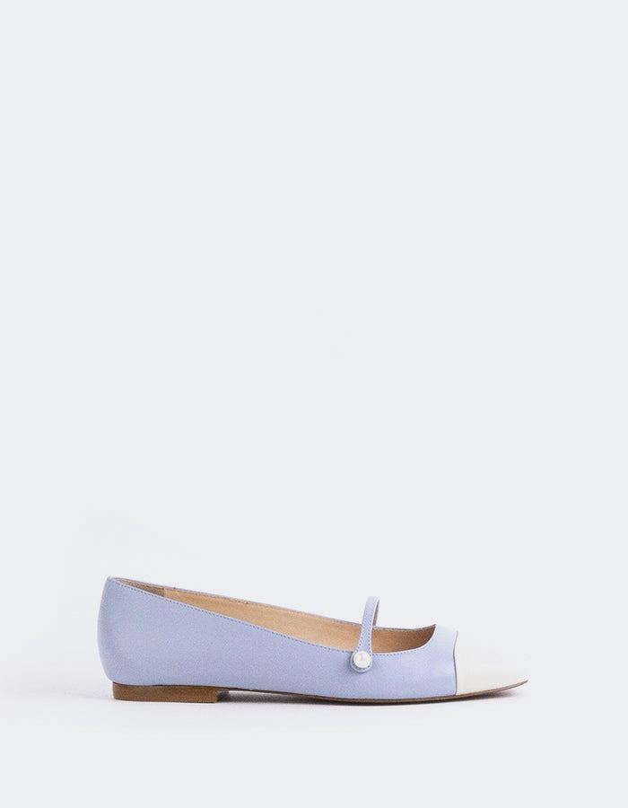 Yarrow Off Wht.Blue Leather